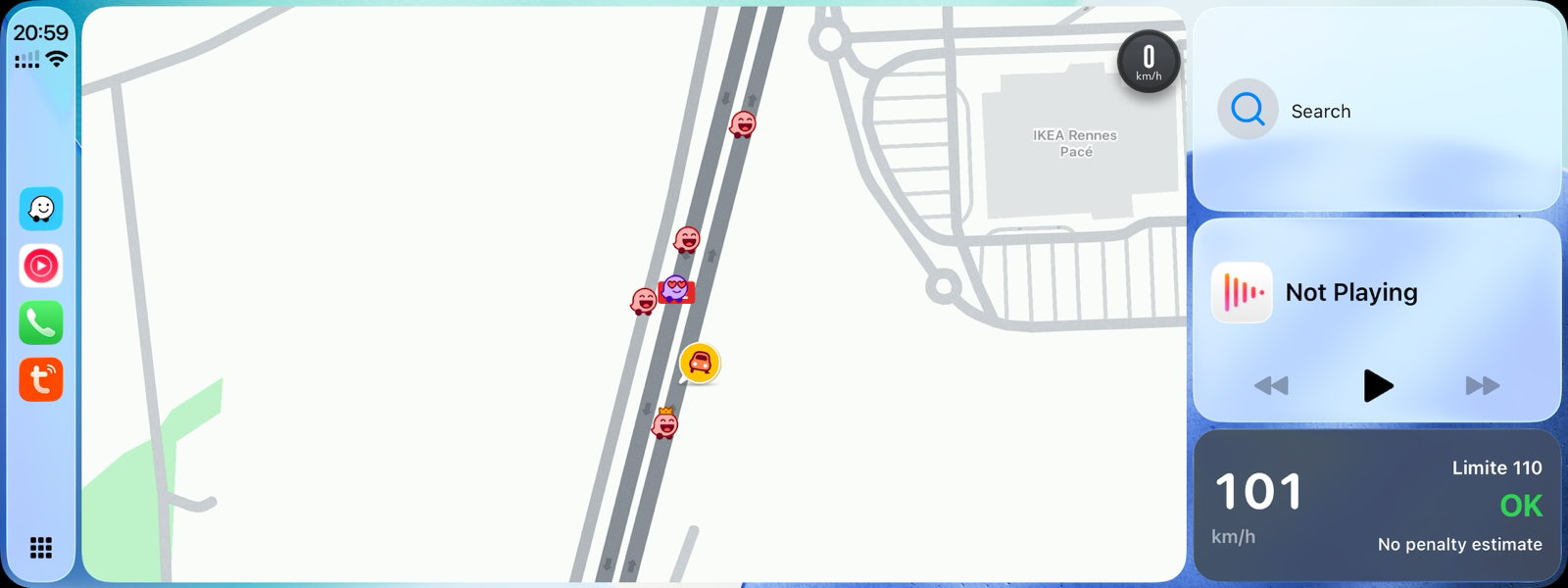 SpeedWise sur CarPlay, dans la limite / SpeedWise on CarPlay, within the limit